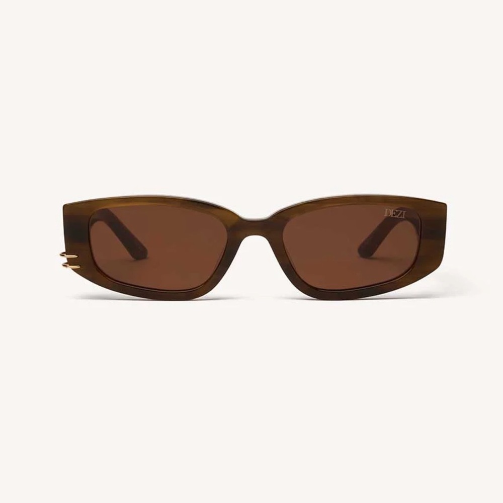DEZI CUFFED SUNGLASSES HALF & HALF TORTOISE / COGNAC / GOLD